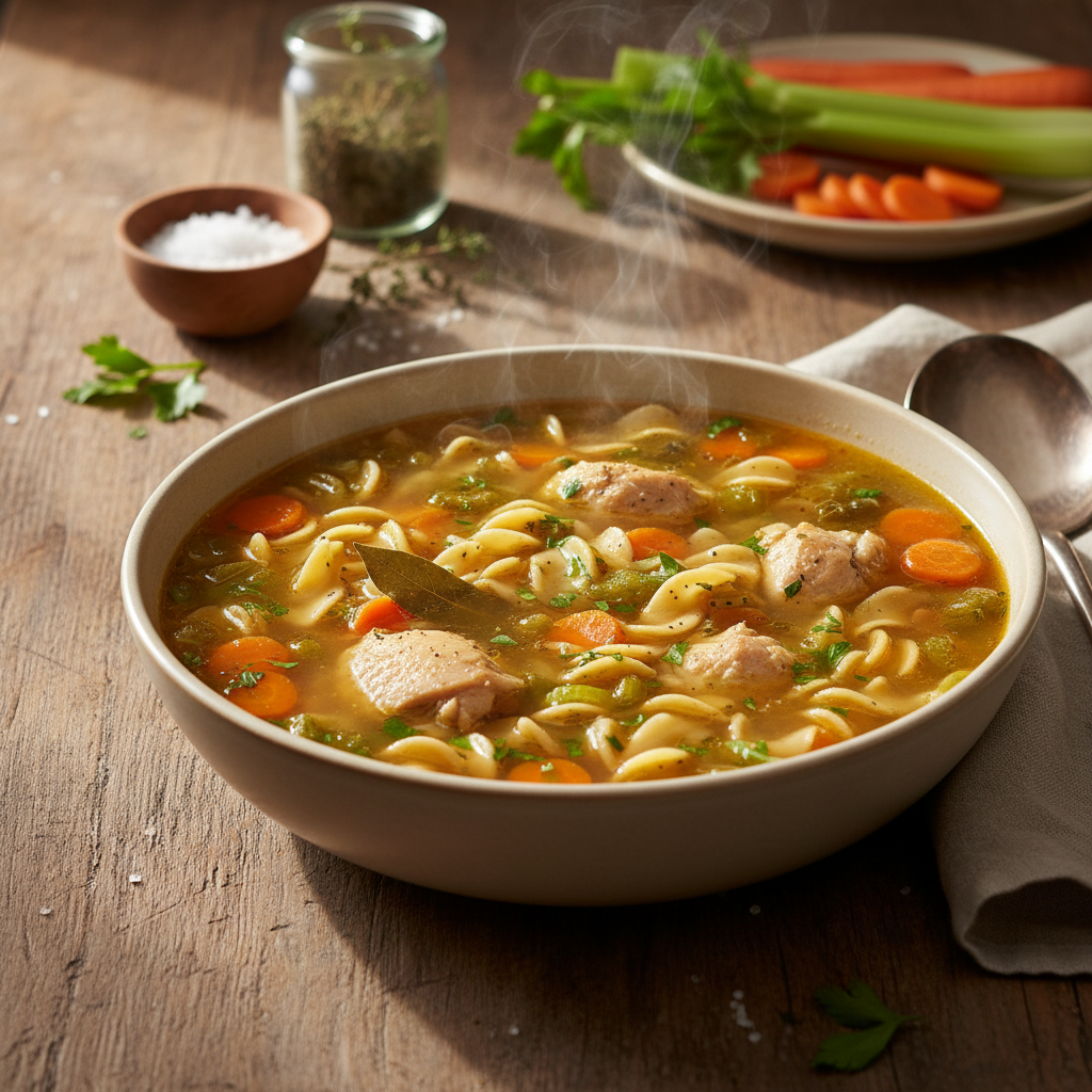 Kiire kananuudlisupp: valmib vaid poole tunniga